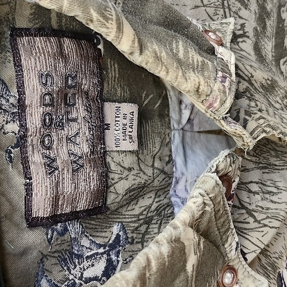 Woods & Water Outfitters Ducks Camouflage Long Slv Casual Button Down Sz M Shirt - Picture 5 of 12